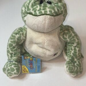 New Webkinz Green and Cream Frog Plush Toy With Code
